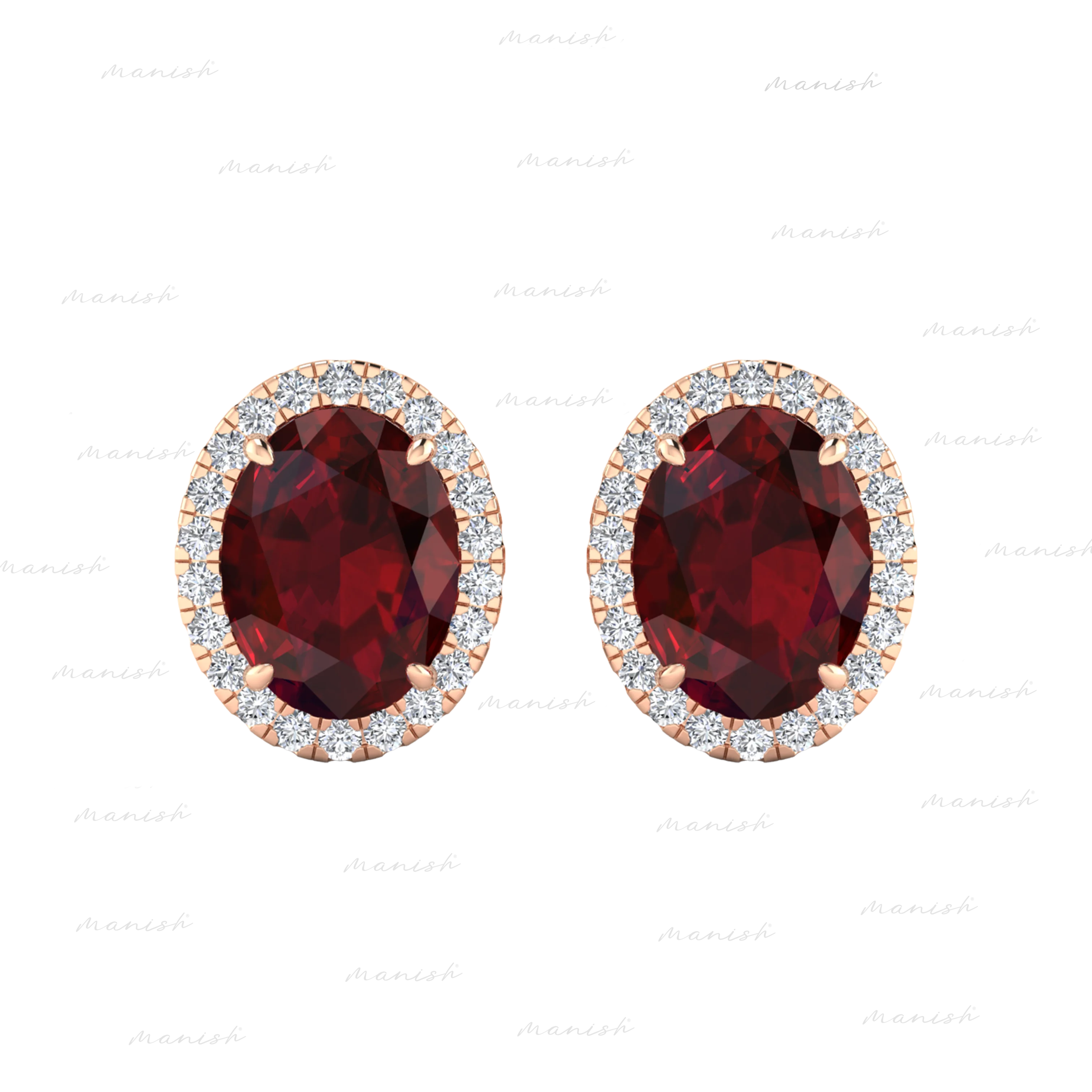 Diamond and Ruby Earrings